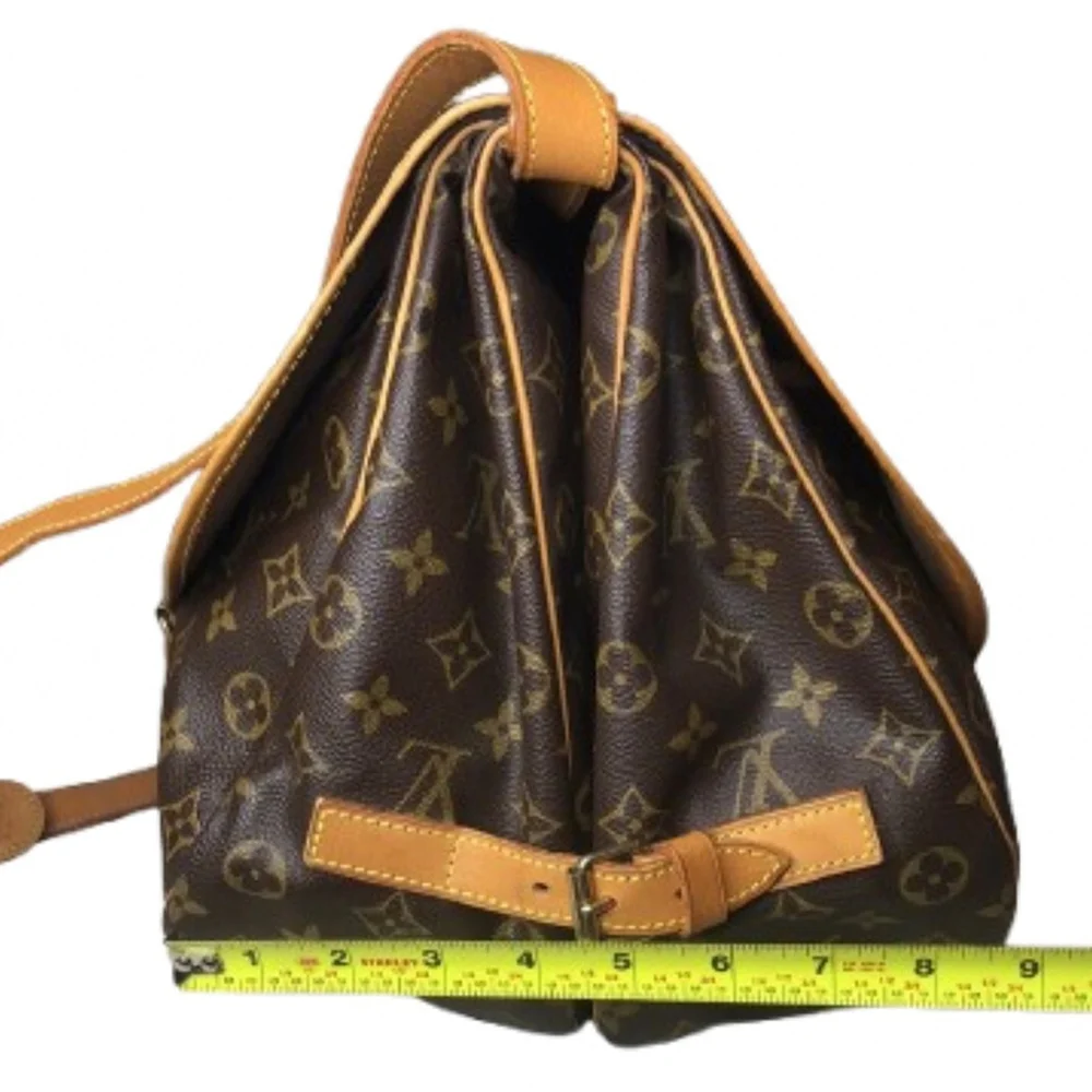 Authentic LOUIS VUITTON Saumur 35 Monogram Double Sided Messenger Bag